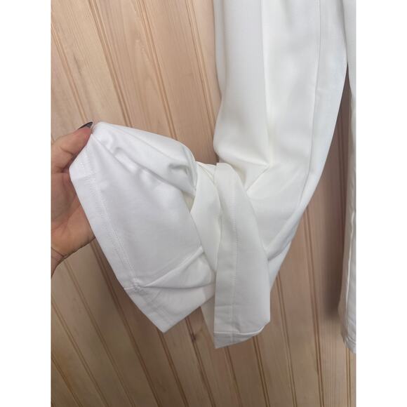 NWT Lulus Moments to Remember White Sleeveless Wide-Leg Cutout Jumpsuit Classy S - Picture 9 of 12